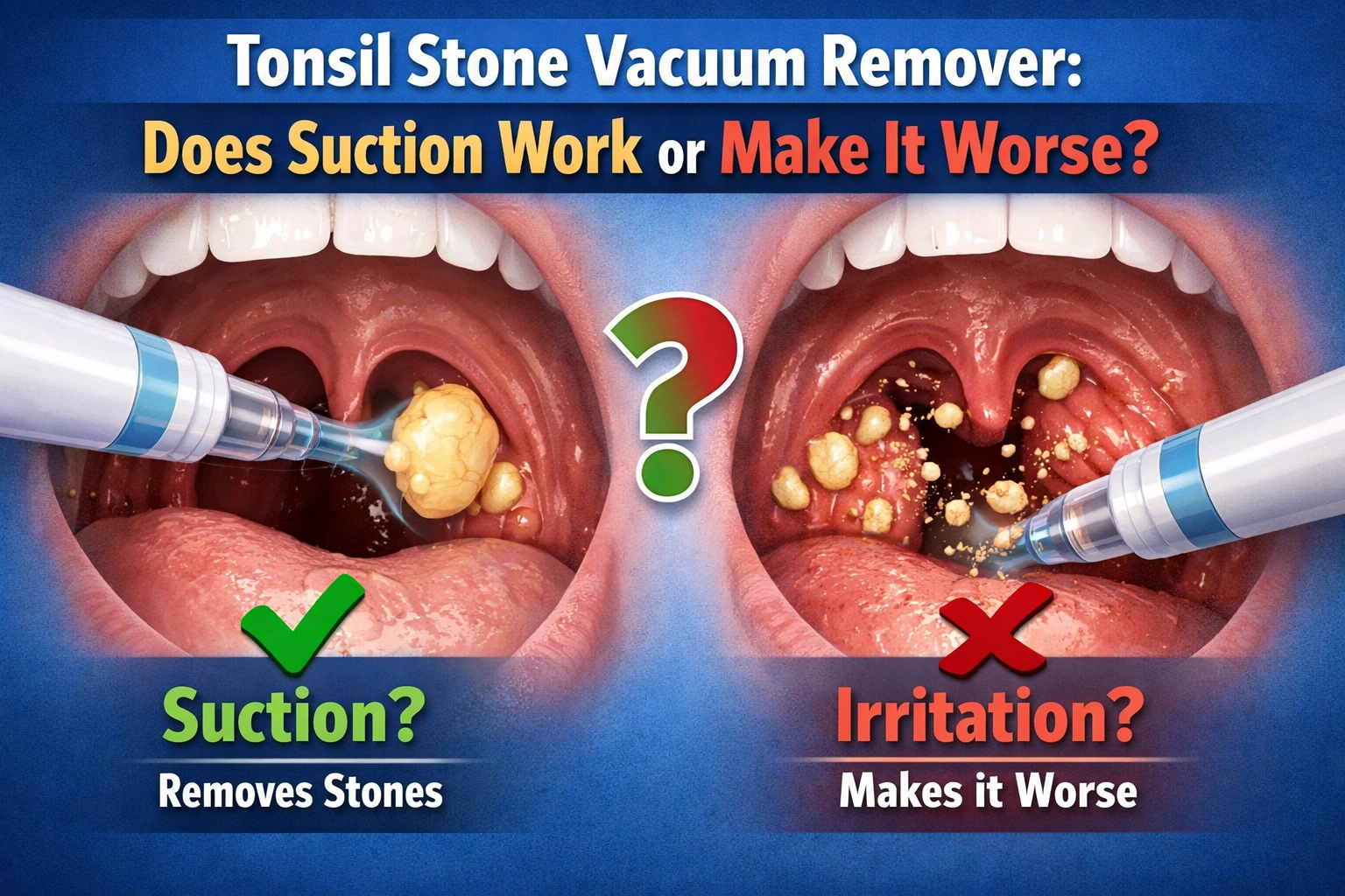 Tonsil Stone Vacuum Remover: Does Suction Work or Make It Worse? tonsil stone vacuum remover does suction work or make it worse