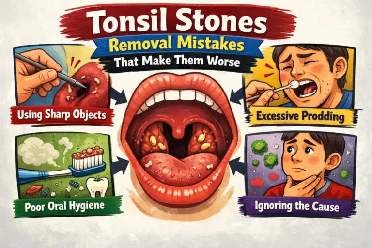 tonsil stones removal mistakes that make them worse