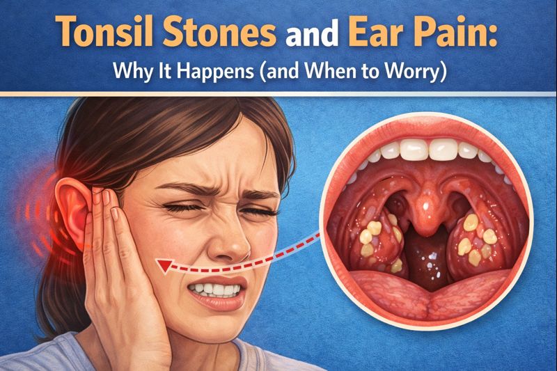 tonsil stones and ear pain why it happens (and when to worry)
