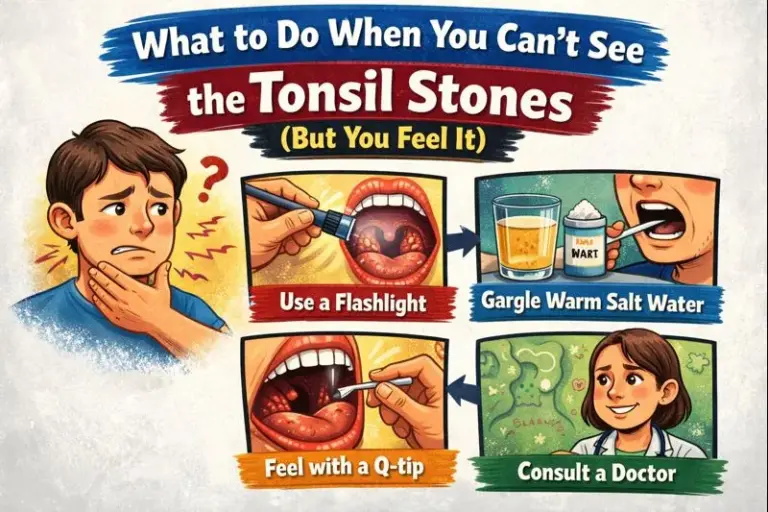 what to do when you can’t see the tonsil stones (but you feel it)