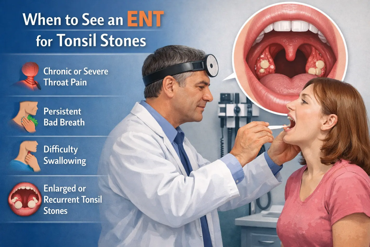 when to see an ent for tonsil stones
