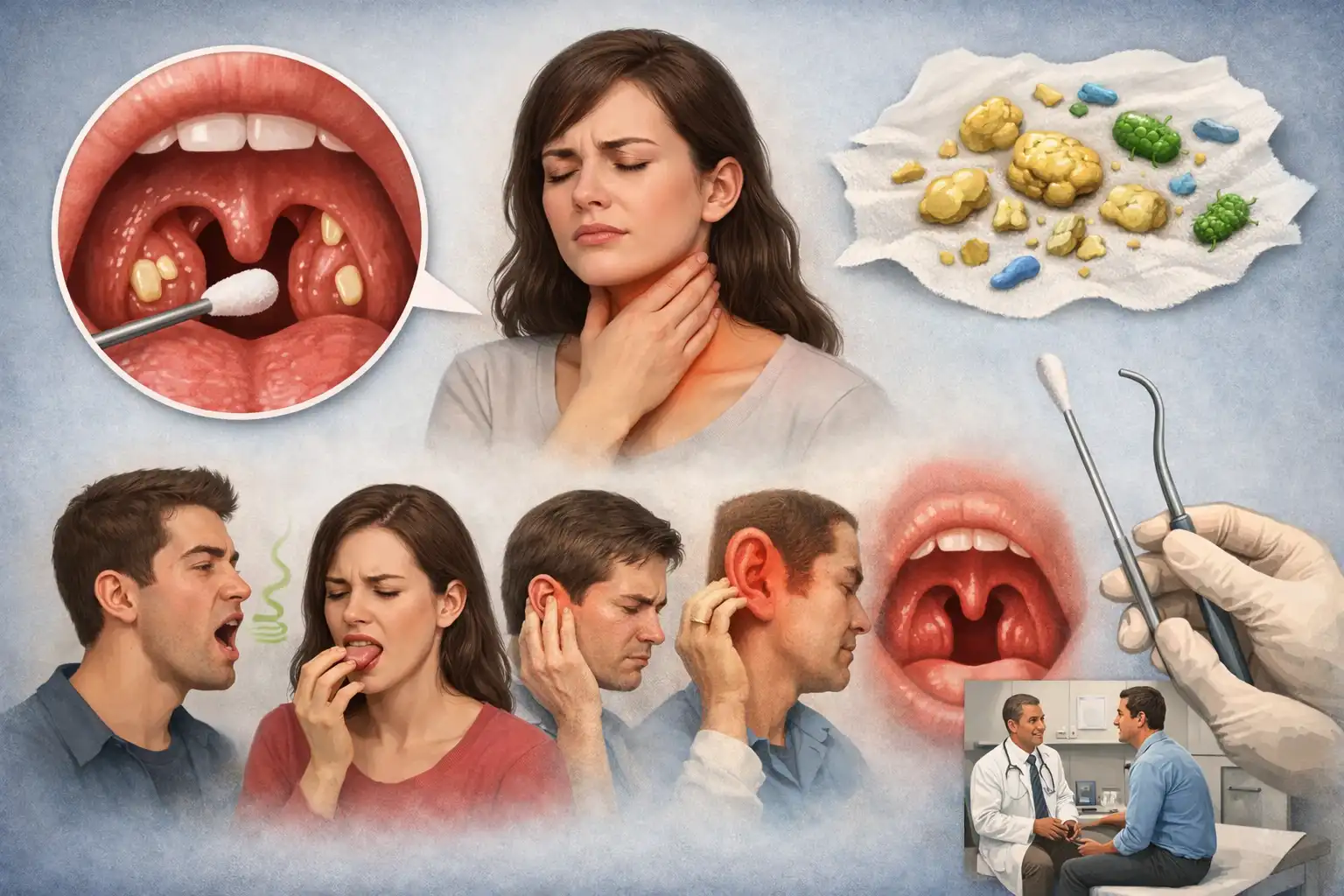 tonsil stones symptoms, causes, safe removal, and when to see a doctor